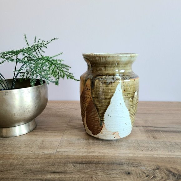 Handmade ceramic vase earthy colors. - Picture 2 of 8